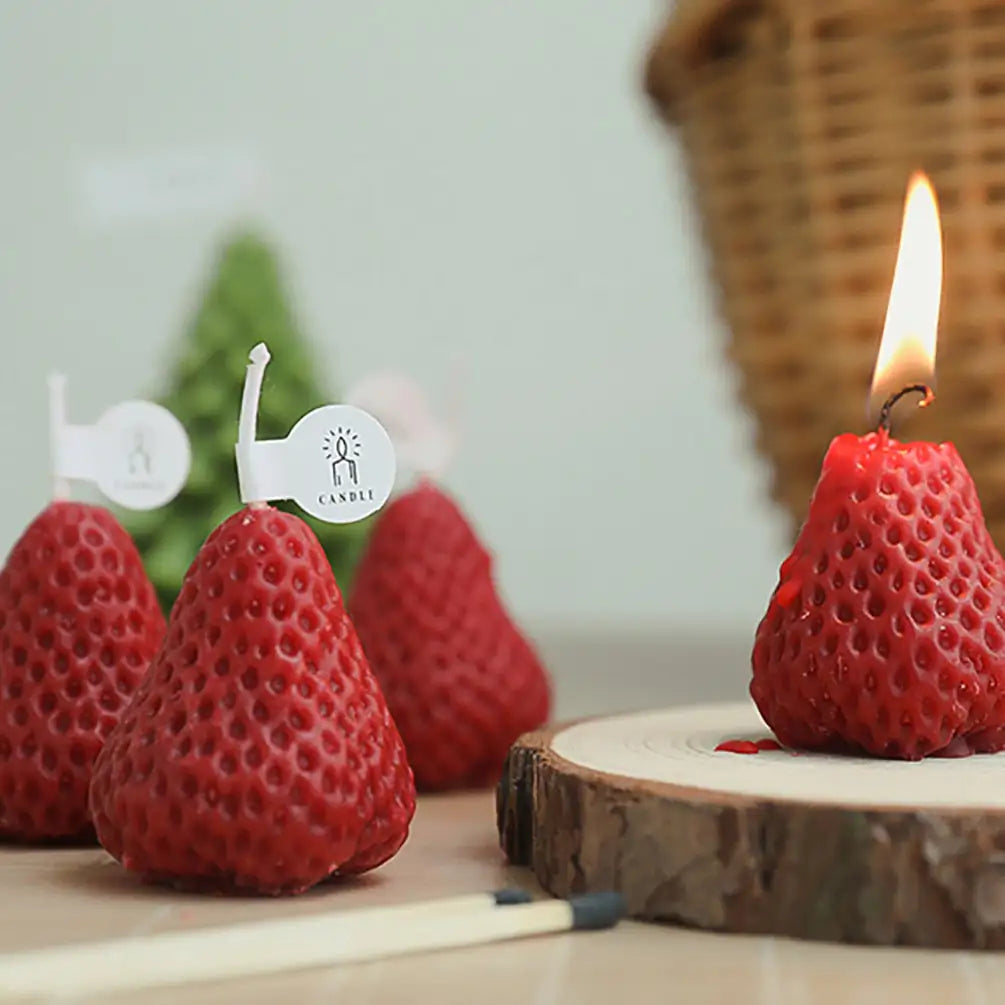 Strawberry Decorative Aromatic Candles – Sweet Elegance for Your Home