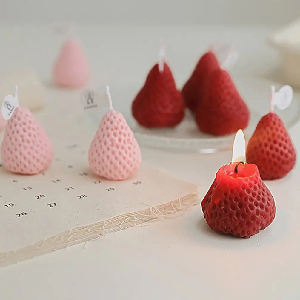 Strawberry Decorative Aromatic Candles – Sweet Elegance for Your Home